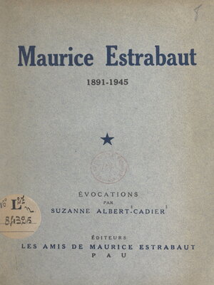 cover image of Maurice Estrabaut, 1891-1945